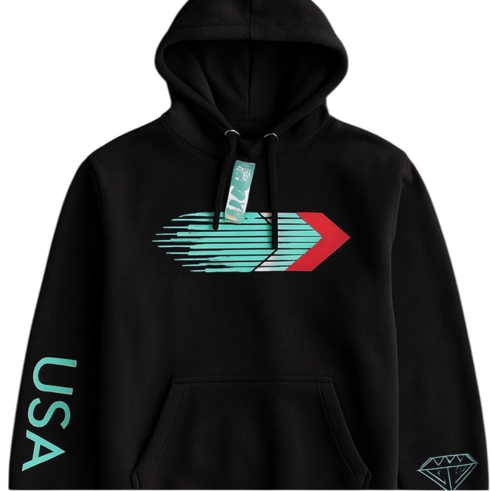 NWT Diamond Supply Co. Black Long Sleeve Logo Shirt Men’s Size S